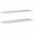 Étagères murales 2 pcs 100x30x3 cm argenté acier inoxydable
