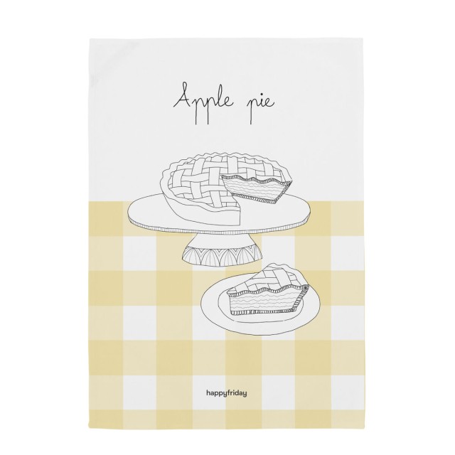 Tissu de cuisine HappyFriday Apple pie Multicouleur 70 x 50 cm (2 Unit