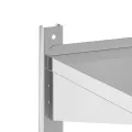 Étagère murale 2 niveaux 75x23,5x60 cm argenté acier inoxydable