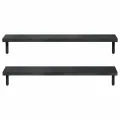 Étagères murales 2 pcs 100x23,5 cm noir acier inoxydable