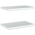 Étagères murales 2 pcs 50x30x3 cm argenté acier inoxydable
