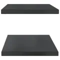 Étagères murales 2 pcs 100x40x3 cm noir acier inoxydable
