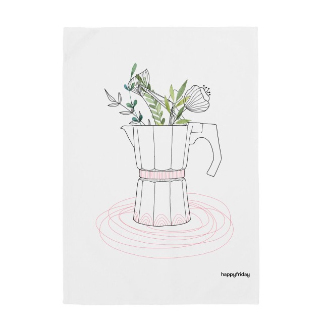 Paño de Cocina HappyFriday Breakfast Multicolor 70 x 50 cm (2 Unidade