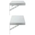Étagères murales 2 pcs 75x23,5 cm argenté acier inoxydable