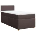 cadre de lit avec matelas Marron foncé 90x190 cm