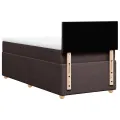 cadre de lit avec matelas Marron foncé 90x190 cm