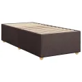 cadre de lit avec matelas Marron foncé 90x190 cm