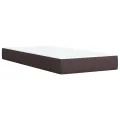 cadre de lit avec matelas Marron foncé 90x190 cm