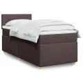 cadre de lit avec matelas Marron foncé 90x190 cm