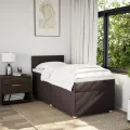 cadre de lit avec matelas Marron foncé 90x190 cm