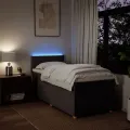cadre de lit avec matelas Marron foncé 90x190 cm