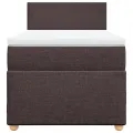 cadre de lit avec matelas Marron foncé 90x190 cm
