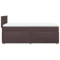 cadre de lit avec matelas Marron foncé 90x190 cm