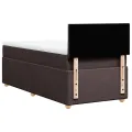 cadre de lit avec matelas Marron foncé 90x190 cm
