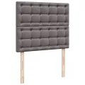 cadre de lit avec matelas gris 120x190 cm similicuir