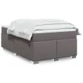 cadre de lit avec matelas gris 120x190 cm similicuir