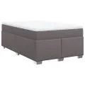 cadre de lit avec matelas gris 120x190 cm similicuir