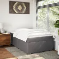 cadre de lit avec matelas gris 120x190 cm similicuir