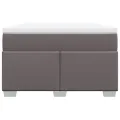 cadre de lit avec matelas gris 120x190 cm similicuir