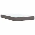 cadre de lit avec matelas gris 120x190 cm similicuir