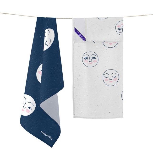 Keukendoek HappyFriday Moon Multicolour 70 x 50 cm (2 Stuks)
