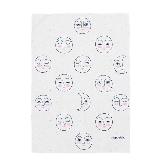 Panno da Cucina HappyFriday Moon Multicolore 70 x 50 cm (2 Unità)