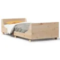 Cadre de lit sans matelas 90x200 cm bois de pin massif