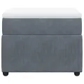 cadre de lit et matelas Gris foncé 80x200 cm Velours