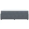 cadre de lit et matelas Gris foncé 80x200 cm Velours
