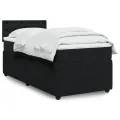cadre de lit et matelas Noir 80x200 cm Velours
