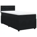 cadre de lit et matelas Noir 80x200 cm Velours