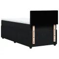 cadre de lit et matelas Noir 80x200 cm Velours