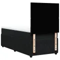 cadre de lit et matelas Noir 80x200 cm Velours