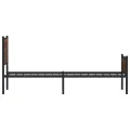Cadre de lit en métal sans matelas chêne marron 80x200 cm
