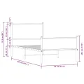 Cadre de lit en métal sans matelas chêne marron 80x200 cm
