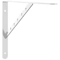 Supports d'étagères 4 pcs 40x2,5x25 cm argenté acier inoxydable