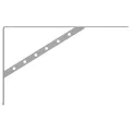 Supports d'étagères 4 pcs 40x2,5x25 cm argenté acier inoxydable
