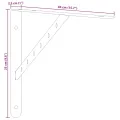 Supports d'étagères 4 pcs 40x2,5x25 cm argenté acier inoxydable