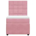 cadre de lit et matelas Rose 80x200 cm Velours