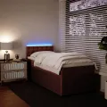 cadre de lit et matelas Rose 80x200 cm Velours