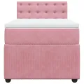 cadre de lit et matelas Rose 80x200 cm Velours