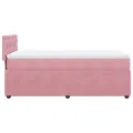 cadre de lit et matelas Rose 80x200 cm Velours