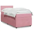 cadre de lit et matelas Rose 80x200 cm Velours