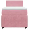 cadre de lit et matelas Rose 80x200 cm Velours
