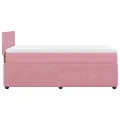 cadre de lit et matelas Rose 80x200 cm Velours