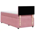 cadre de lit et matelas Rose 80x200 cm Velours
