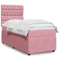 cadre de lit et matelas Rose 80x200 cm Velours