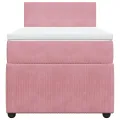 cadre de lit et matelas Rose 80x200 cm Velours