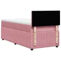 cadre de lit et matelas Rose 80x200 cm Velours