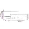 Cadre de lit en métal sans matelas chêne marron 200x200 cm